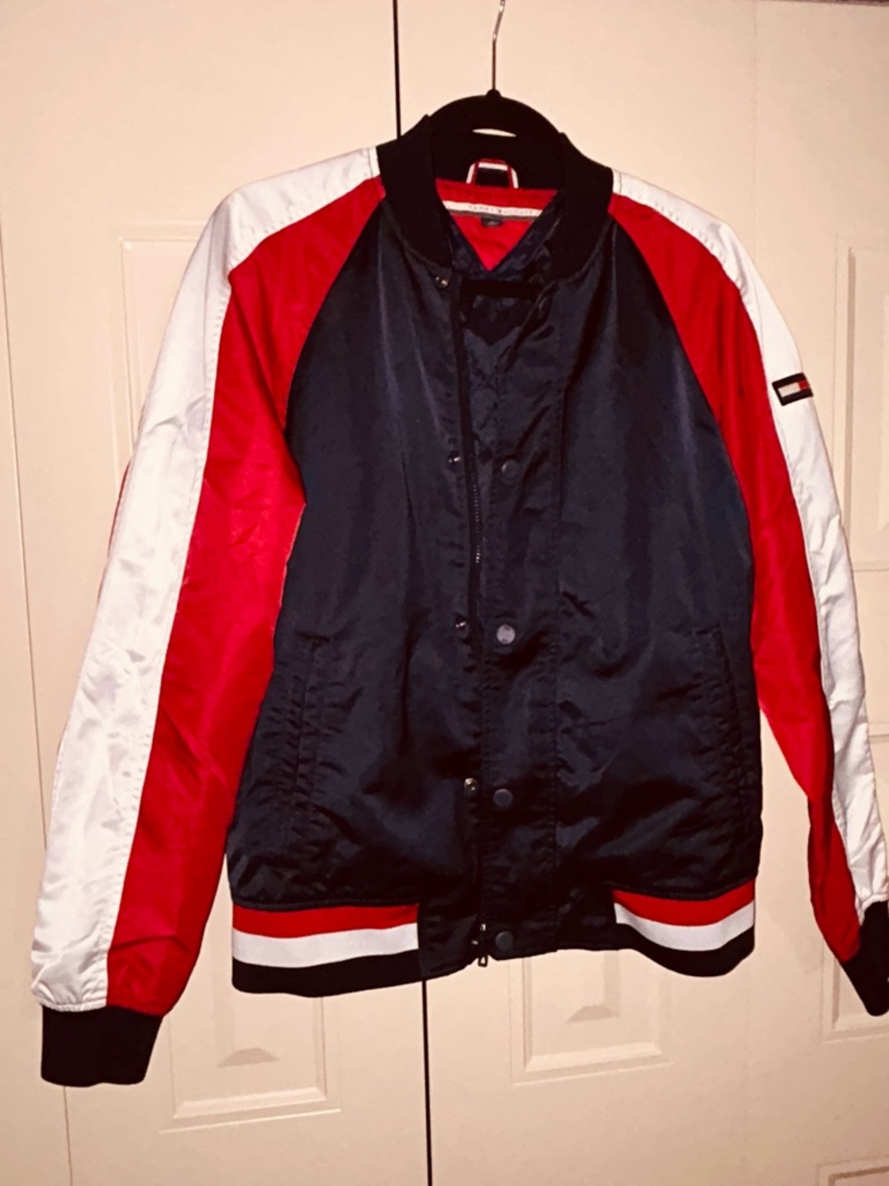 Women’s Tommy Hilfiger (Size)(s/p) Red, White & Blue Bomber Jacket